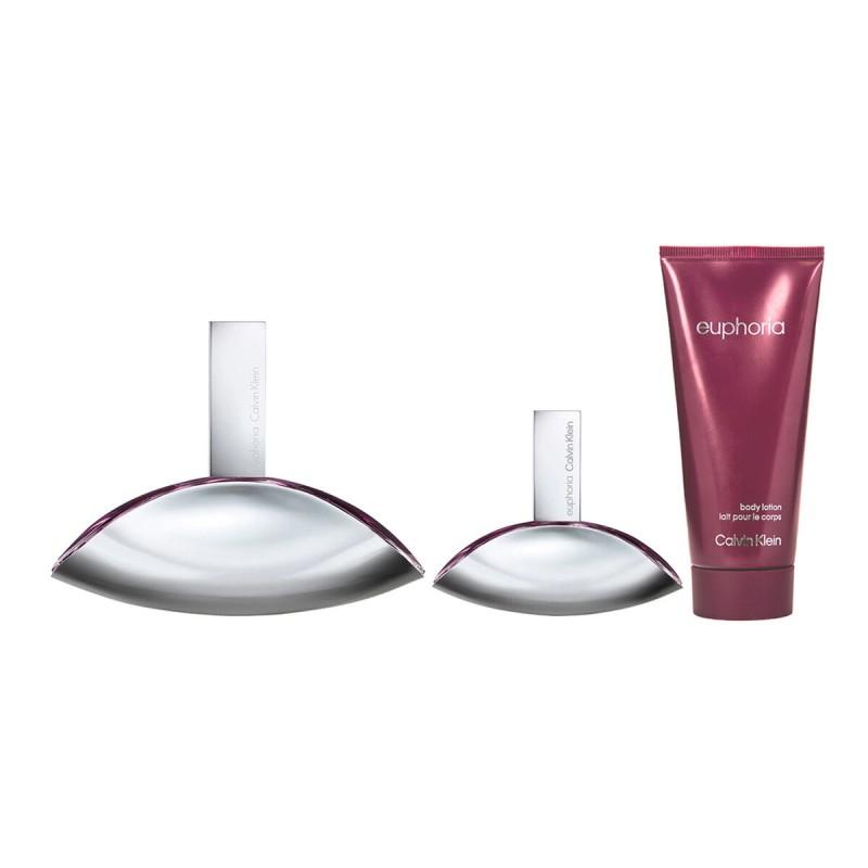 Set de Perfume Mujer Calvin Klein Euphoria EDP Euphoria 3 Piezas