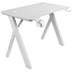 Mesa de Escritorio Mars Gaming MGD100RGBW Blanco Acero 100 x 60 cm