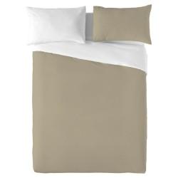 Funda Nórdica Naturals FUNDA NORDICA BICOLOR REVERSIBLE Reversible Beige Blanco Cama de 150 Cama de 150/160 (240 x 220 cm)