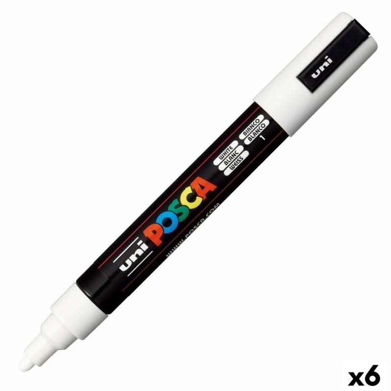 Rotuladores POSCA PC-5M Blanco (6 Unidades)