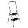 Escalera plegable de 2 peldaños Krause 130860 Gris Plateado Negro/Azul Aluminio