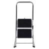 Escalera plegable de 2 peldaños Krause 130860 Gris Plateado Negro/Azul Aluminio