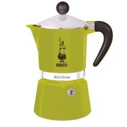 Cafetera Italiana Bialetti Rainbow Verde Metal Aluminio Termoplástico 270 ml