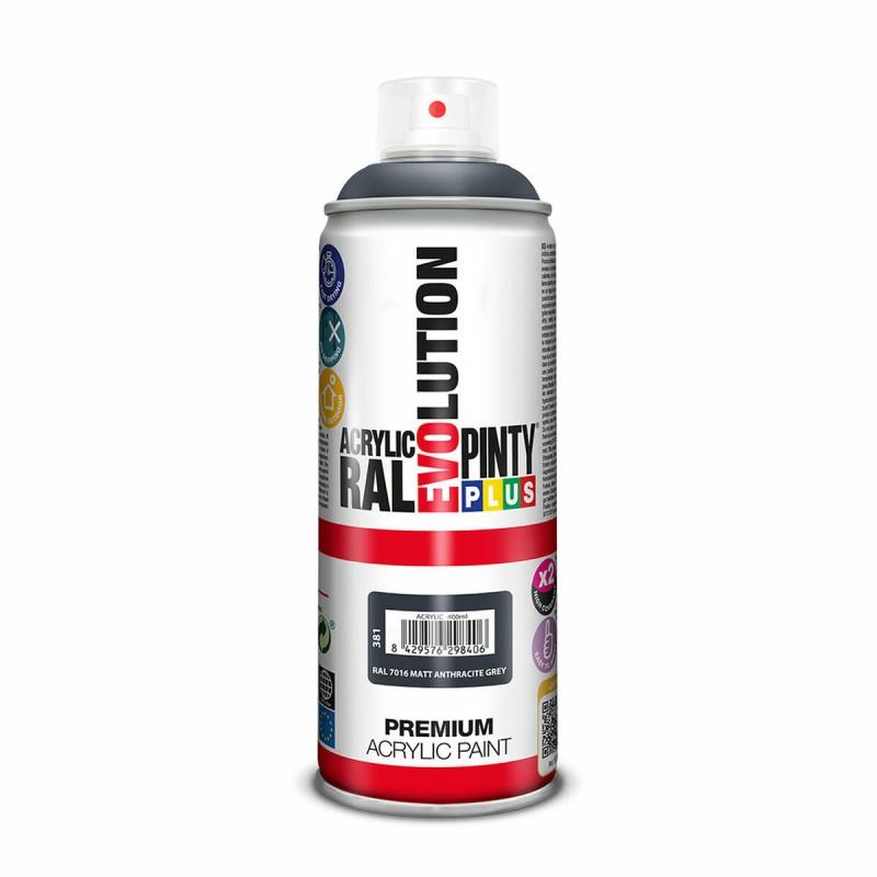 Pintura en spray Pintyplus Evolution RAL 7016 Antracita 400 ml Mate