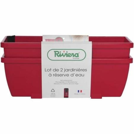 Maceta Riss RIV1687434768649 Rojo Plástico Rectangular (2 Unidades)