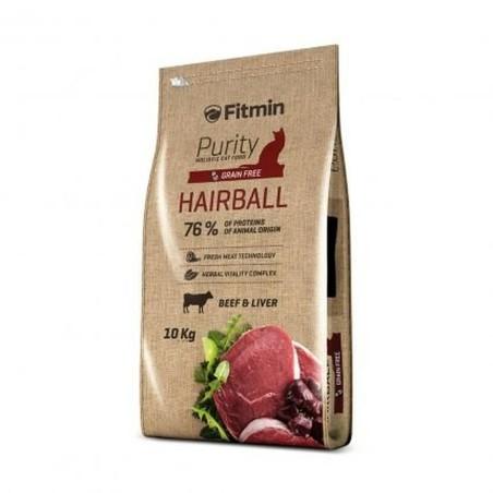 Comida para gato Fitmin Purity Hairball Adulto Ternera Hígado Carne de vacuno 10 kg