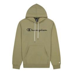 Sudadera con Capucha Hombre Champion Script Logo Print Marrón