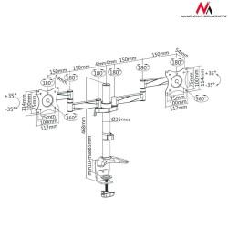 Soporte de Mesa para Pantalla MacLean MC-714 27" 13"