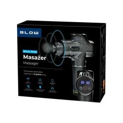 Masajeador de Mano Eléctrico Blow Wave 4000 Negro Gris 2200 mAh