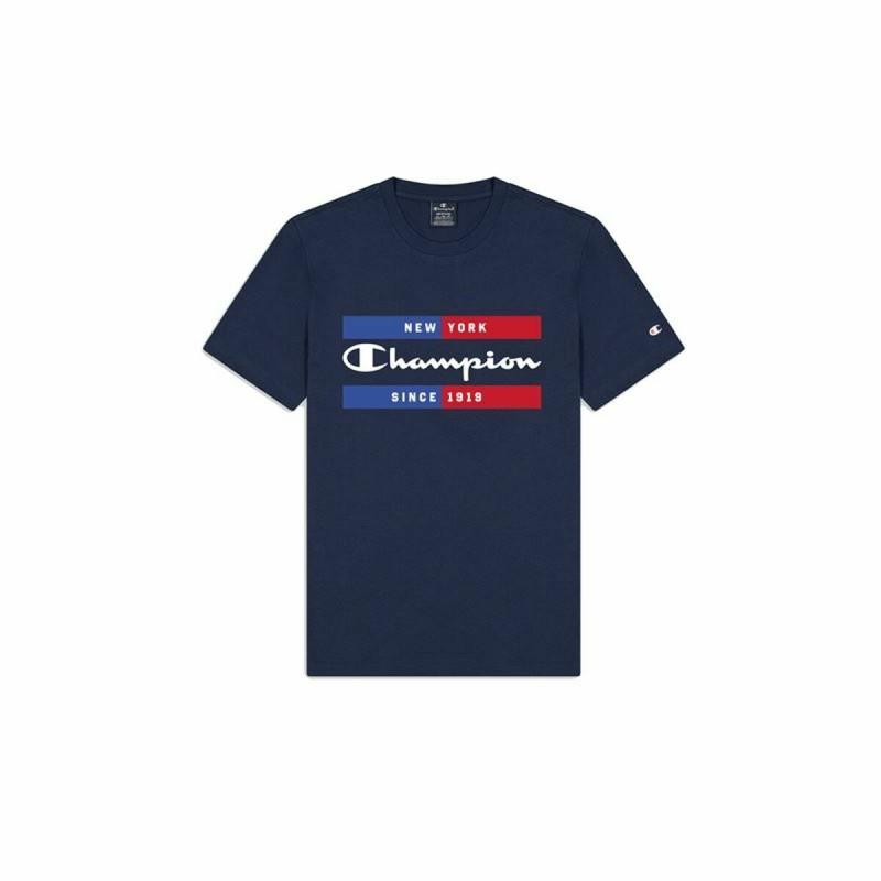 Camiseta de Manga Corta Hombre Champion Crewneck Azul