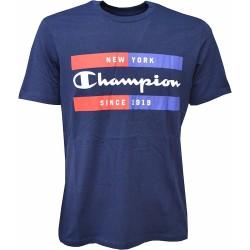 Camiseta de Manga Corta Hombre Champion Crewneck Azul