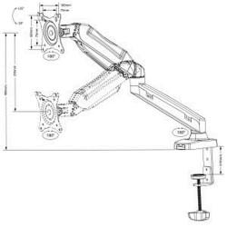 Soporte de Mesa para Pantalla MacLean MC-860 27" 13"