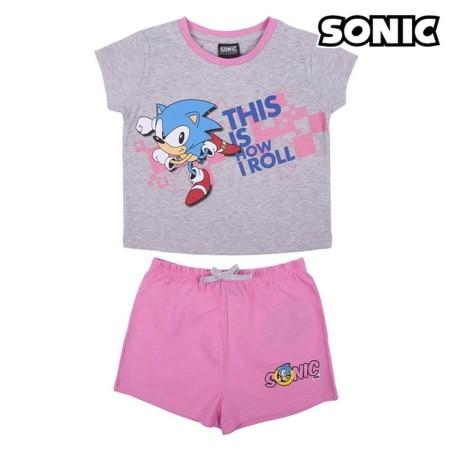 Pijama Infantil Sonic Gris