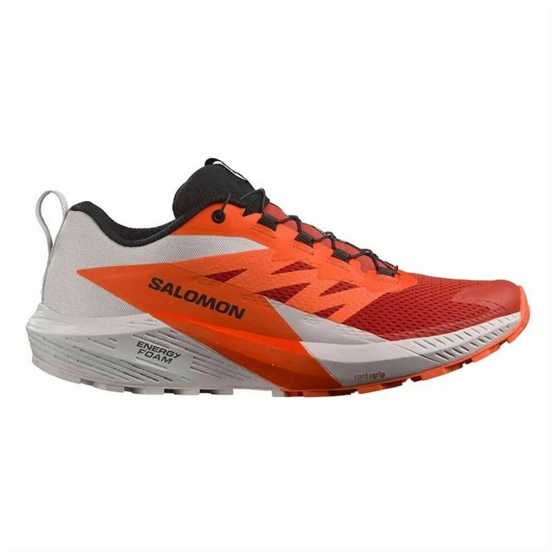 Zapatillas de Running para Adultos Salomon Sense Ride 5 Blanco Rojo Montaña