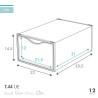 Caja apilable para zapatos Max Home Blanco 12 Unidades Polipropileno ABS 23 x 14,5 x 33,5 cm