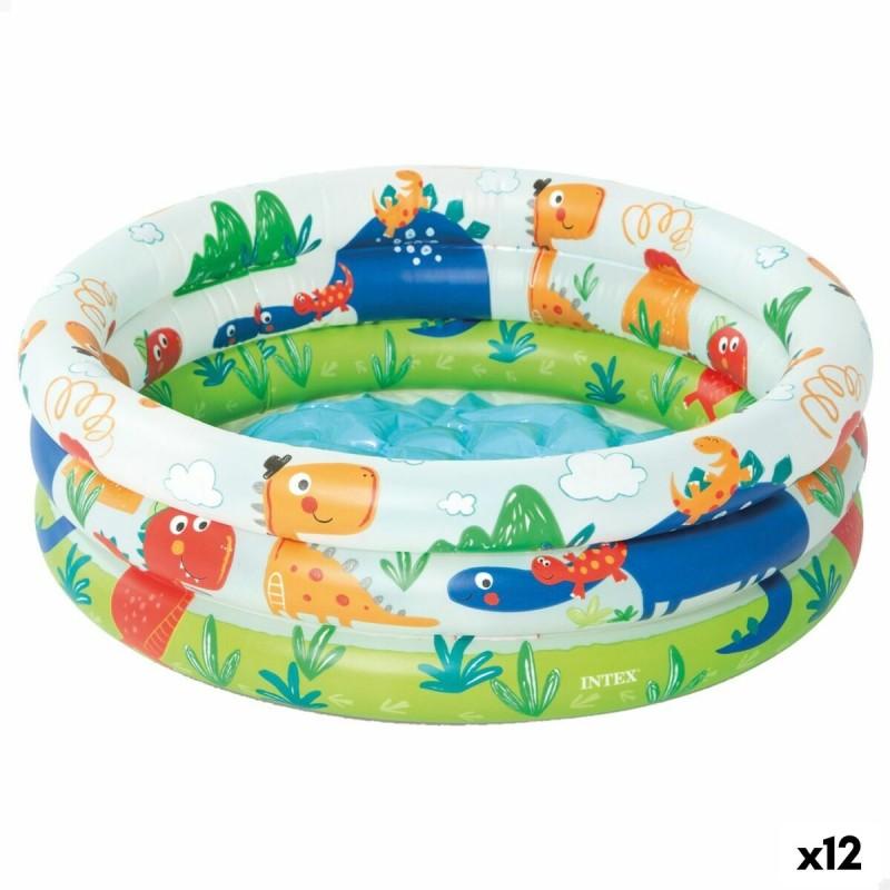 Piscina Hinchable para Niños Intex Dinosaurios Aros 28 L 33 L 61 x 22 x 61 cm (12 Unidades)