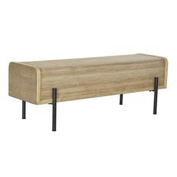 Banqueta DKD Home Decor Natural Madera Metal 120 x 40 x 43 cm