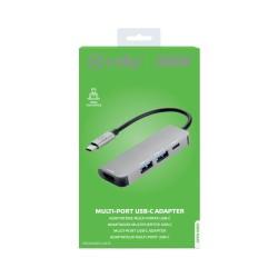 Hub USB-C Celly Prohub Gris (1 unidad)