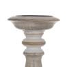 Candelabro Blanco Natural Hierro Madera de mango 14 x 14 x 38 cm