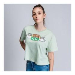 Camiseta de Manga Corta Mujer Friends Verde Claro