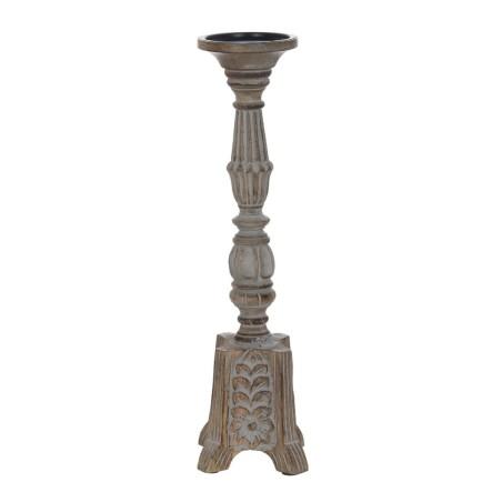 Candelabro Blanco Natural Hierro Madera de mango 18 x 18 x 53,3 cm