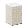 Portavelas Beige Nácar Madera MDF 10,5 x 10,5 x 16 cm