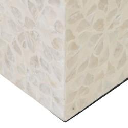 Portavelas Beige Nácar Madera MDF 10,5 x 10,5 x 16 cm