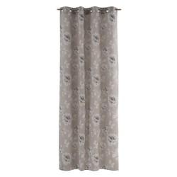 Cortina Gris Flores 140 x 260 cm