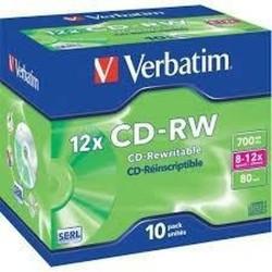 CD-RW Verbatim    10 Unidades 700 MB 12x