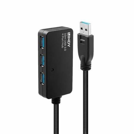 Hub USB LINDY 43159 Negro