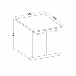 Mueble Auxiliar PVC Roble Plástico 80 x 52 x 82 cm