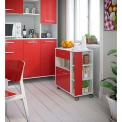 Carro de Cocina Rojo Blanco ABS (80 x 39 x 87 cm)