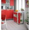 Carro de Cocina Rojo Blanco ABS (80 x 39 x 87 cm)