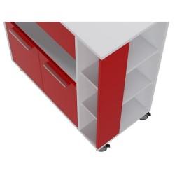 Carro de Cocina Rojo Blanco ABS (80 x 39 x 87 cm)