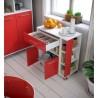 Carro de Cocina Rojo Blanco ABS (80 x 39 x 87 cm)