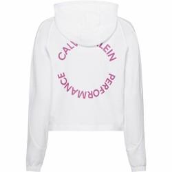 Sudadera con Capucha Mujer Calvin Klein Performance Blanco