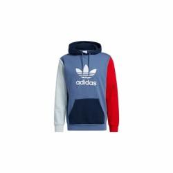 Sudadera con Capucha Hombre Adidas Blocked Trefoil Azul