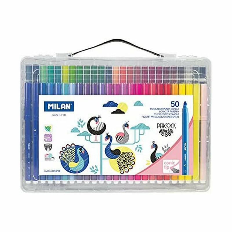 Set de Rotuladores Milan Conic Multicolor 50 Piezas