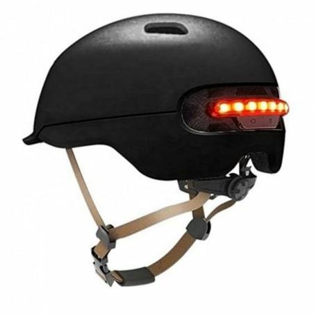 Casco para Patinete Eléctrico Negro Luz LED