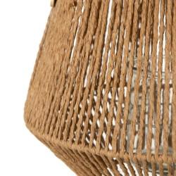 Farol 33 x 33 x 27 cm Portavelas Natural Fibra natural