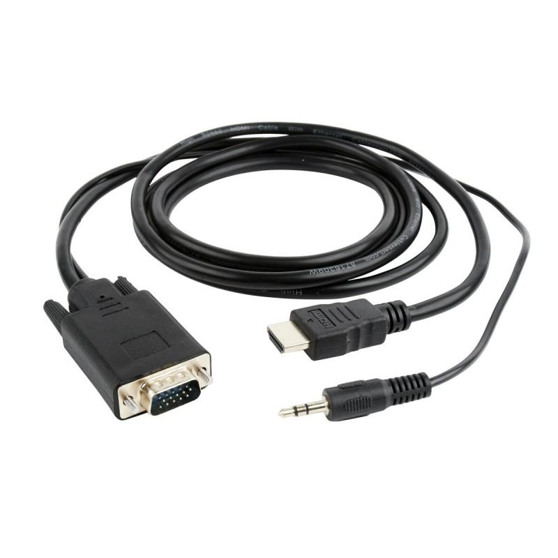 Adaptador VGA a HDMI con Audio GEMBIRD A-HDMI-VGA-03-10 Negro 3 m