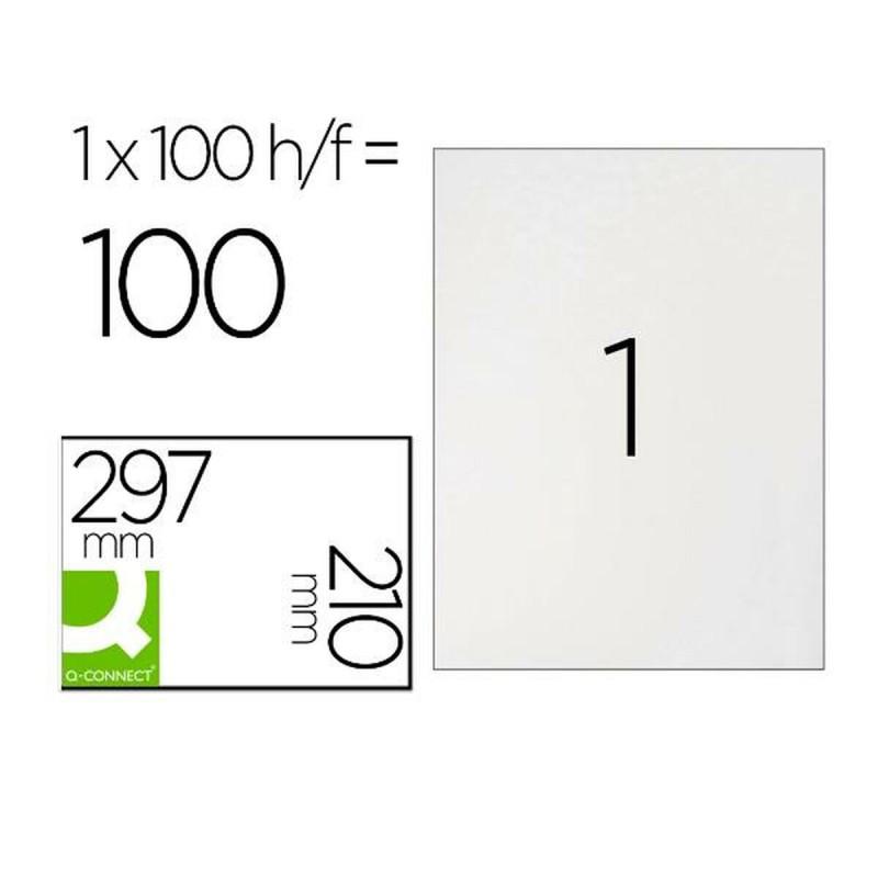 Etiquetas adhesivas Q-Connect KF10664 Blanco 100 Hojas 210 x 297 mm