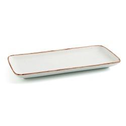 Fuente de Cocina Ariane Terra Rectangular Cerámica Beige (36 x 16,5 cm) (6 Unidades)