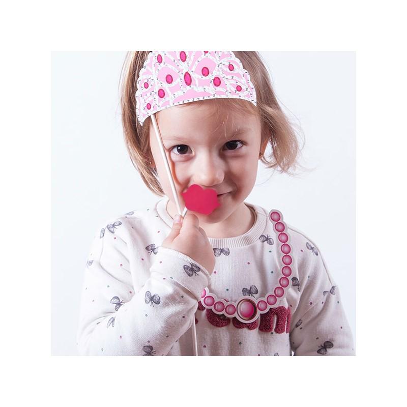 Accesorios Princesa para Fotos Divertidas (pack de 12)