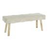 Banqueta DKD Home Decor Blanco Natural Madera 120 x 50 x 40 cm