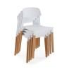 Silla Versa Blanco 45 x 76 x 42 cm (4 Unidades)