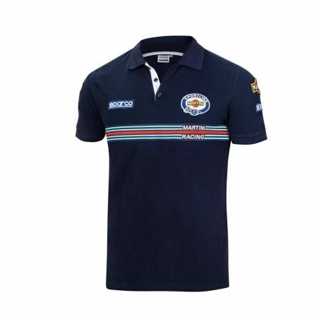 Polo de Manga Corta Hombre Sparco Martini Racing Azul marino (Talla M)