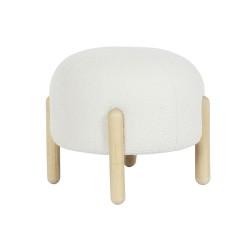 Reposapiés DKD Home Decor 45 x 45 x 36 cm Madera Blanco