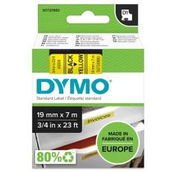 Cinta Laminada para Rotuladoras Dymo D1-19 45808 LabelManager™ Negro Amarillo (5 Unidades)