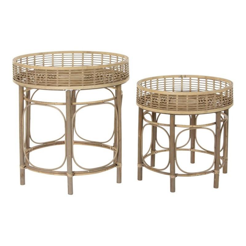 Mesa Auxiliar DKD Home Decor Ratán (2 pcs)